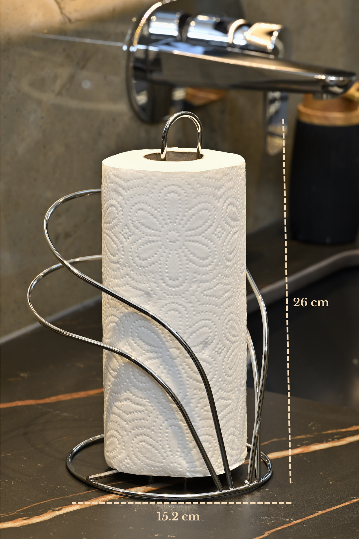 Parlak Silver Kuğu Kağıt Havluluk Rulo Havluluk Peçetelik Mutfak Banyo Paslanmaz Metal