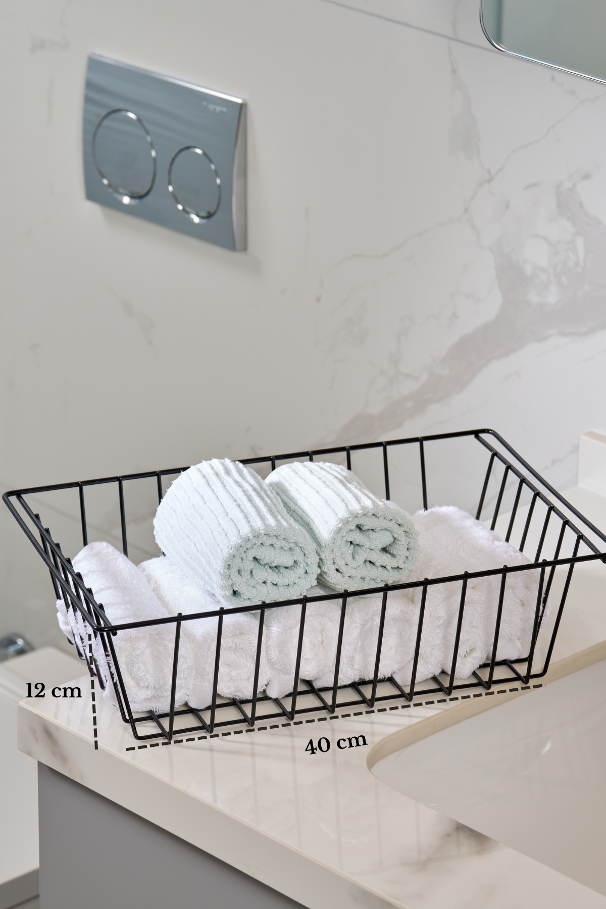 Black Rectangular Basket Multi-Purpose Closet Organizer