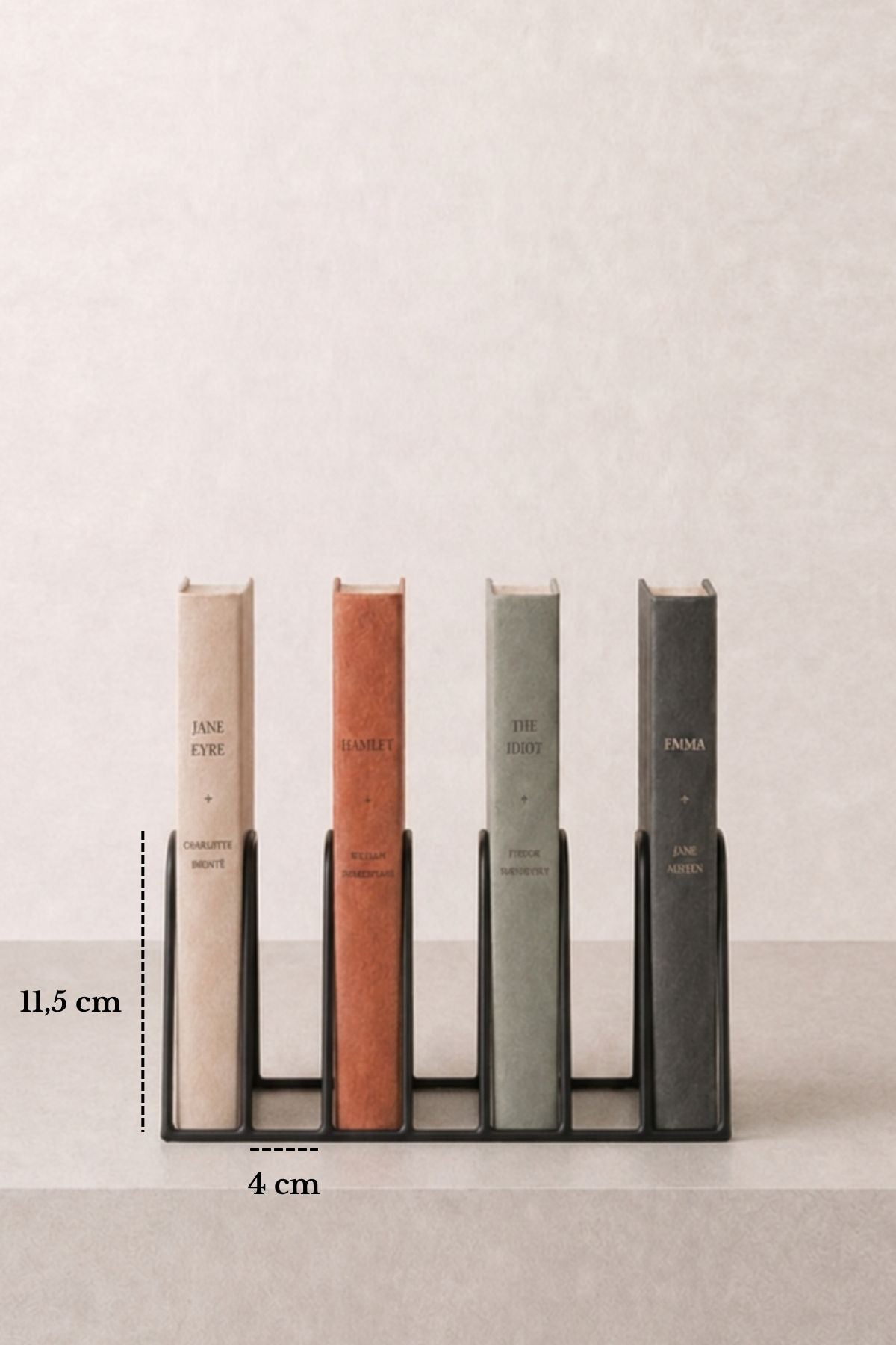 Siyah Metal 7 Bölmeli Modern Kitap Standı, Kitaplık - Masaüstü Kitap Düzenleyici