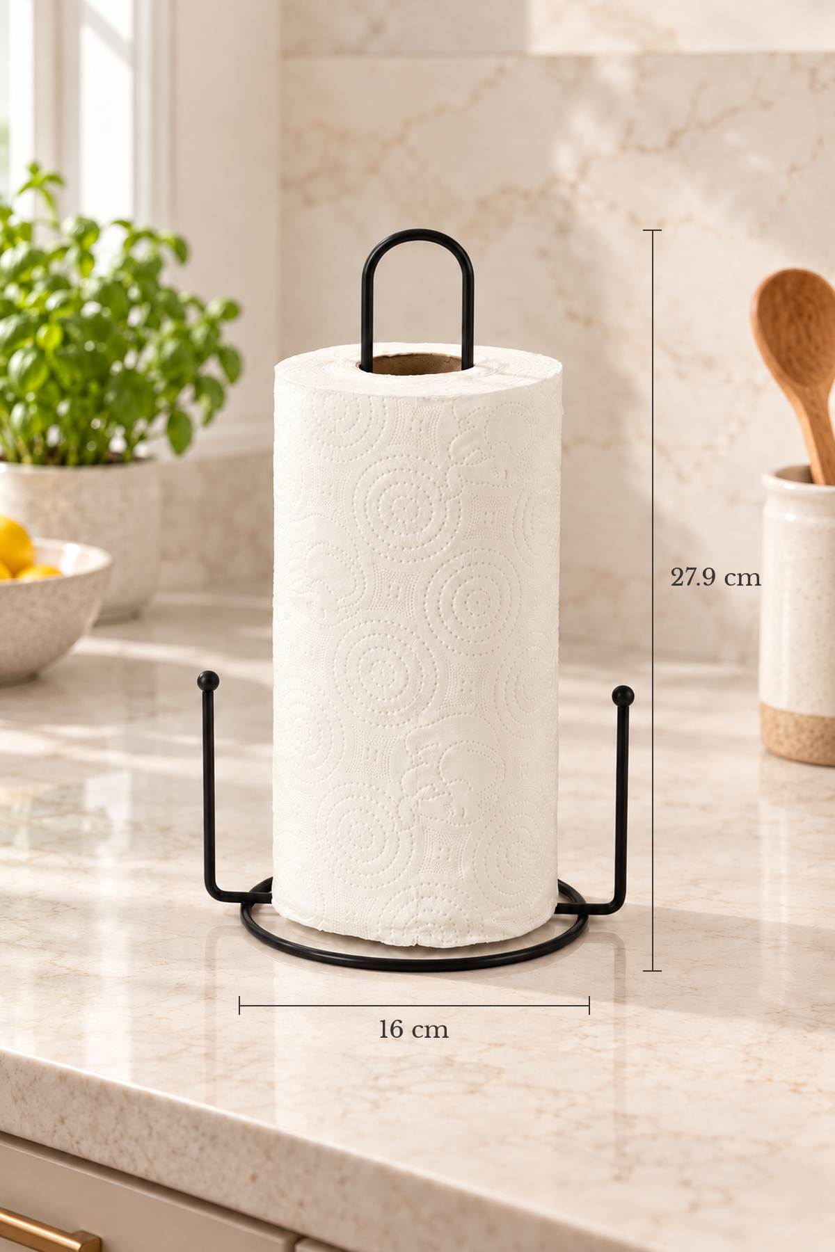Black Beaded Paper Towel Holder Roll Holder Napkin Holder Kitchen Bathroom Stainless Metal