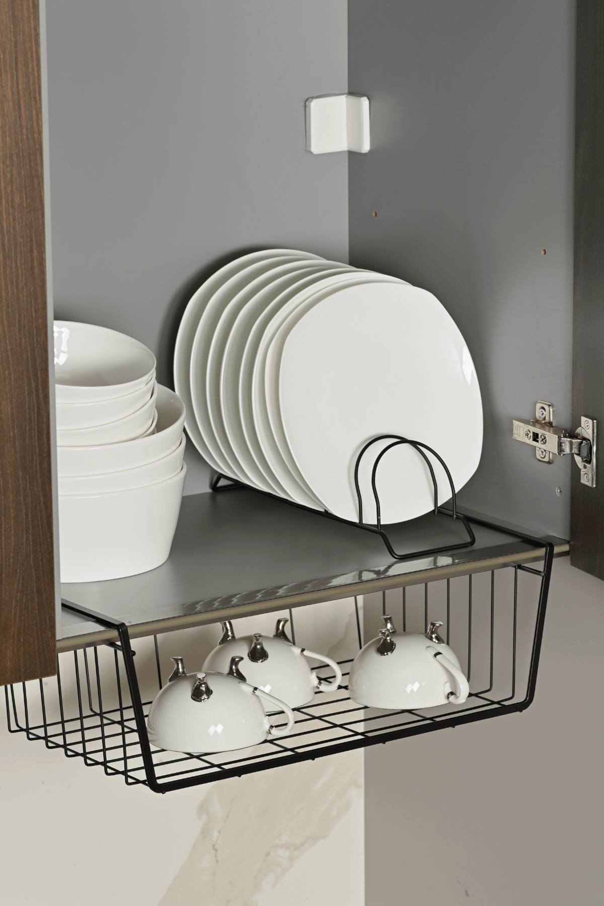 Siyah Raf Altı Kanguru Sepet, Çok Amaçlı Düzenleyici Organizer , Bardak Rafı