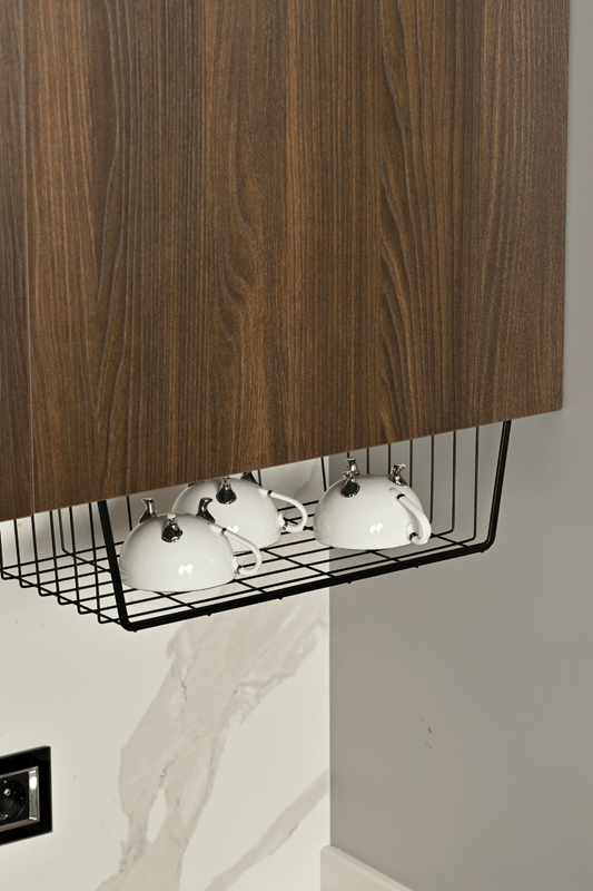 Siyah Raf Altı Kanguru Sepet, Çok Amaçlı Düzenleyici Organizer , Bardak Rafı