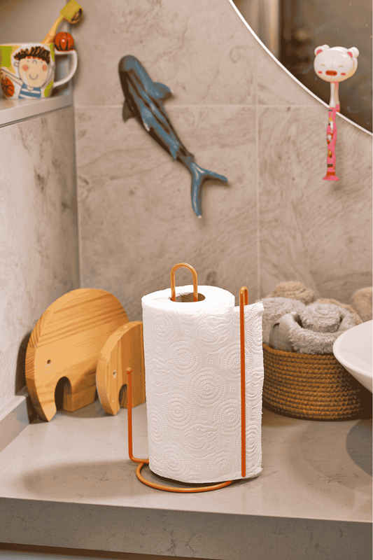Turuncu Ayraçlı Kağıt Rulo Havluluk 25 Cm Peçetelik , Modern Ergonomik Tasarım - Metal Paslanmaz
