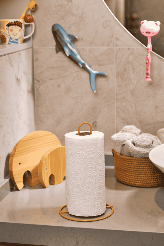 Turuncu Dik Kağıt Havluluk Standart Ve Büyük Boy Rulo Uyumlu Peçetelik Mutfak Banyo-Metal Paslanmaz